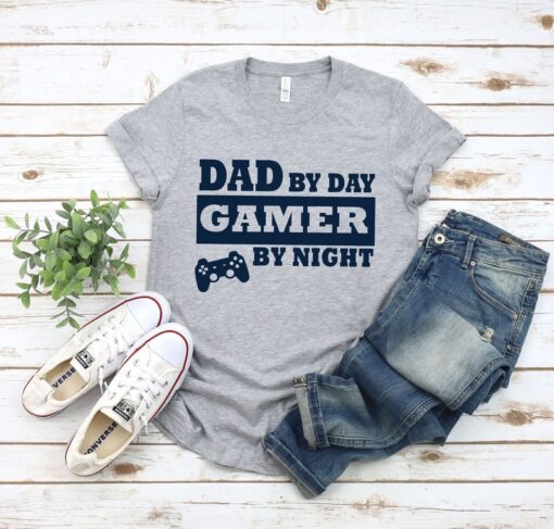 Gamer Dad Shirt, Video Gamer Shirt, Funny Dad T Shirt, Fathers Day Shirt, Dad By Day Gamer By Night Shirt