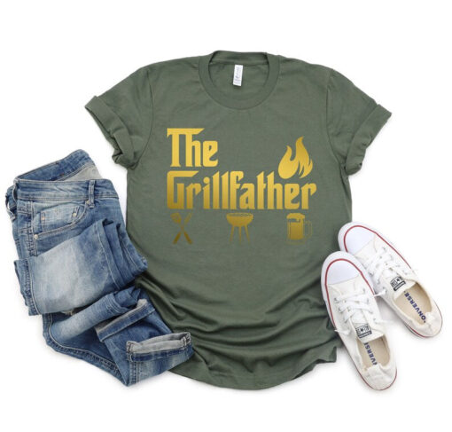 Gift For Dad, Dad Shirt, Best Dad Shirt, Daddy Tshirt, The Grillfather, BBQ T-shirt, Fathers Day Gift