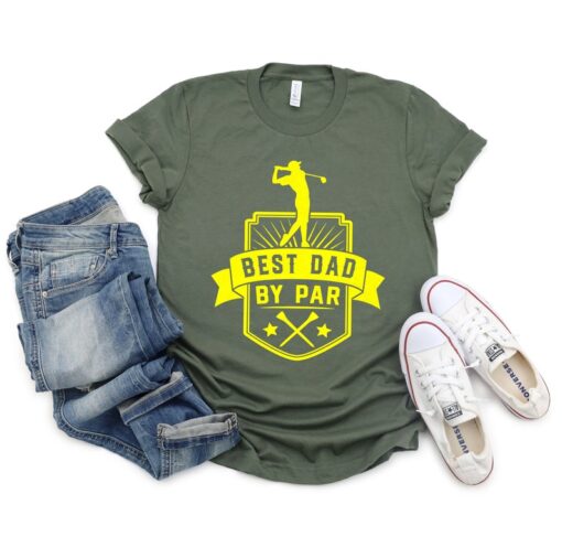 Gift for Dad Crewneck Shirt, Best Dad By Par Tee, Golf Gift Tshirt, Fathers Day Gift for Dad T-Shirt, Golfing