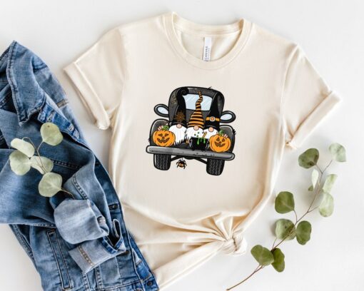 Gnomies Halloween Truck T-Shirt, Halloween Party, Halloween T-shirt, Halloween Funny Tee, Halloween Gnomes Shirt