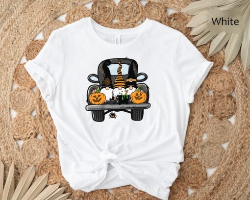 Gnomies Halloween Truck T-Shirt, Halloween Party, Halloween T-shirt, Halloween Funny Tee, Halloween Gnomes Shirt