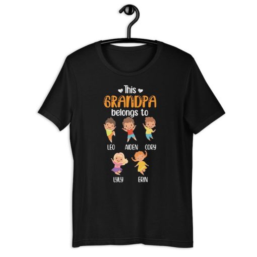 Grandfather Shirt | This Grandpa Belongs To | Funny Family Love Father's Day Gift