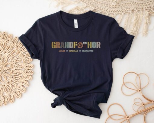 Grandfathor Customized Shirt for Grandpa With Kids Names, Grandpa Fathers Day Gift, Father's day grandpa Shirt