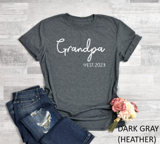 Grandpa 2023 Shirt, Grandpa 2023 T Shirt, baby announcement Shirt, Grandpa est 2023 Shirt