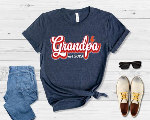 Grandpa Custom Est Shirt, Personalized Grandpa Shirt, Custom Date T-Shirt, New Grandpa Gift