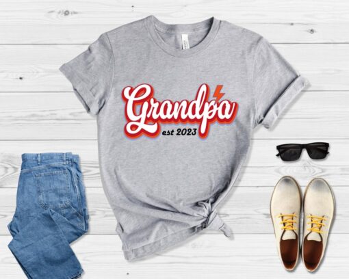 Grandpa Custom Est Shirt, Personalized Grandpa Shirt, Custom Date T-Shirt, New Grandpa Gift