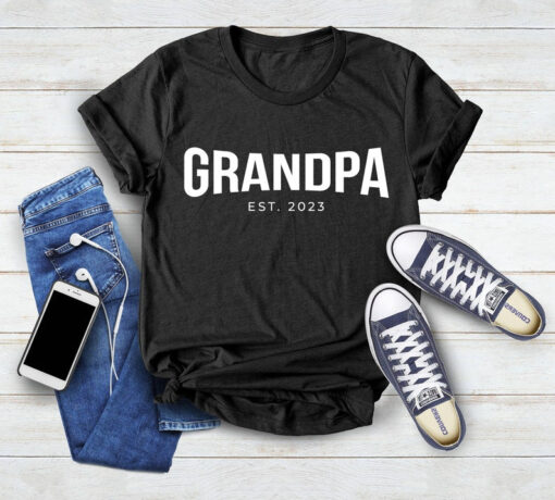 Grandpa Est 2023 Shirt, Custom Mens Gift, Grandpa Gift, Fathers Day Gift, Gift For Grandpa