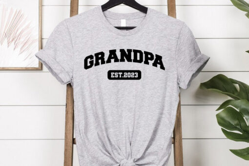 Grandpa Est 2023 Shirt, Grandpa Shirt, Father's Day Gift, Gift for Grandpa,Pregnancy Announcement Grandparents