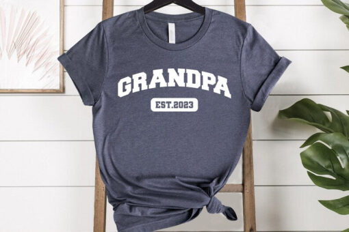 Grandpa Est 2023 Shirt, Grandparents Couple Shirts, Pregnancy Announcement Grandparents