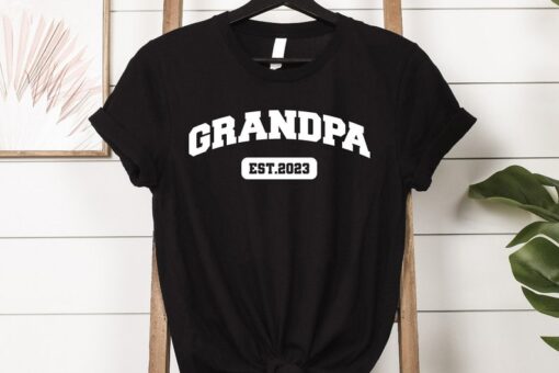 Grandpa Est 2023 Shirt, Grandpa Shirt, Father's Day Gift, Gift for Grandpa,Pregnancy Announcement Grandparents