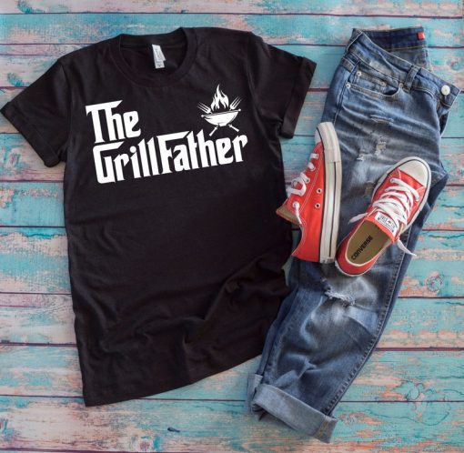 Grill Dad Shirt | The Grillfather | Funny Family BBQ Father's Day Gift