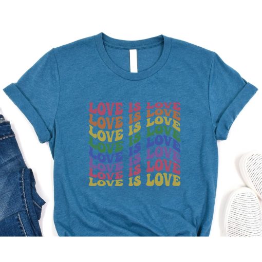 Love is Love T-Shirt, Womens Love is Love Shirt, Pride Shirt, Mens Love is Love Shirt, Kindness Shirts, LGBTQ Support Tees, Gay Pride Shirt