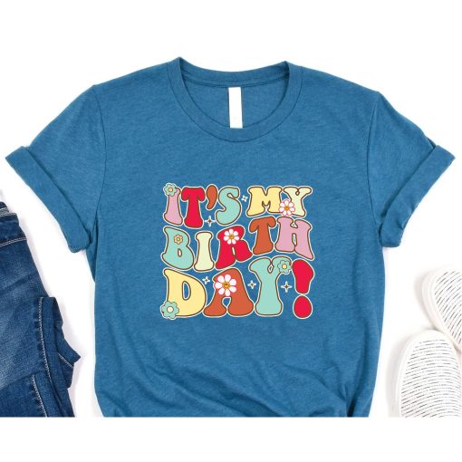 It's My Birthday Retro Groovy Birthday for Youth Girls Teens T-Shirt