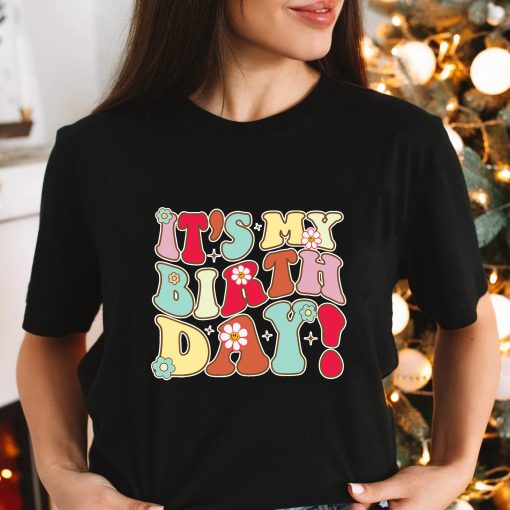 It's My Birthday Retro Groovy Birthday for Youth Girls Teens T-Shirt