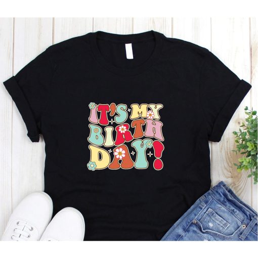 It's My Birthday Retro Groovy Birthday for Youth Girls Teens T-Shirt