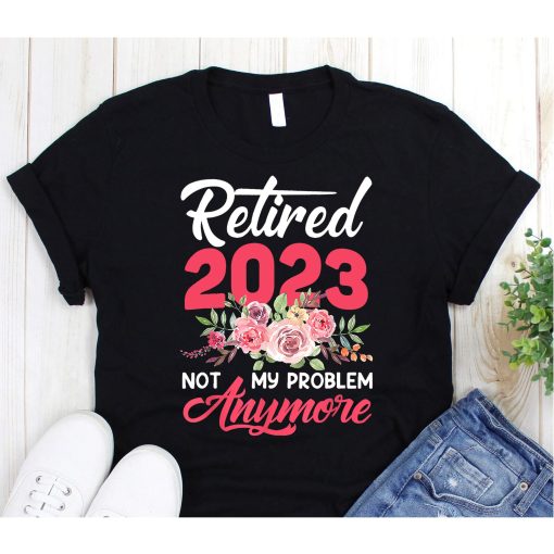 Retired 2023 Cute Pink Funny Retirement Gifts For Women 2023 T-Shirts