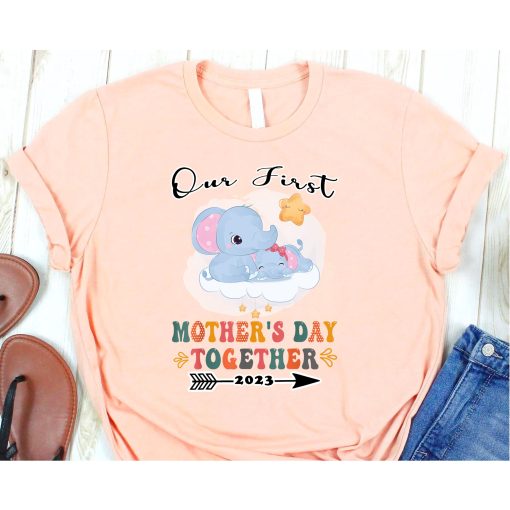 Mother's Day,Our First Mother's Day Together Elephant T-Shirt