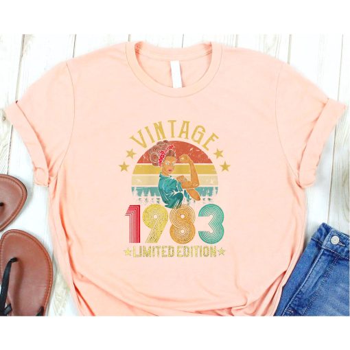 Vintage 1983 Made In 1983 40th Birthday Women 40 Years Old T-Shirt