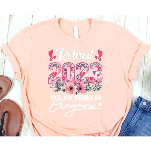 Retired 2023 Funny Retirement Gifts For Women 2023 Cute Pink T-Shirts