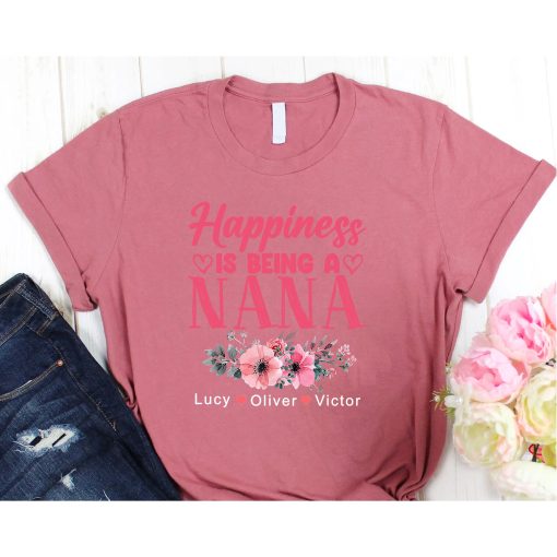 Happiness Is Being A Nana Funny Nana Mother's Day