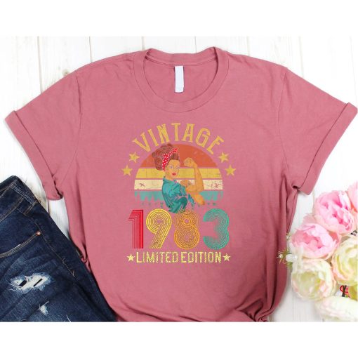 Vintage 1983 Made In 1983 40th Birthday Women 40 Years Old T-Shirt