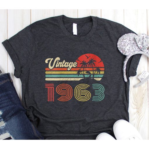 60 Year Old Vintage 1963 60th Birthday Gifts for Women Men t-shirts