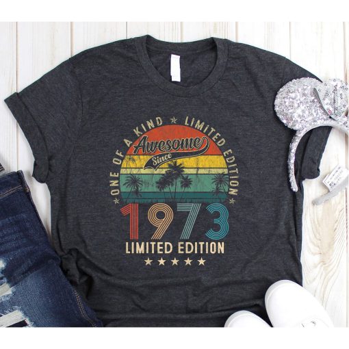 Vintage Retro 1973 50th Birthday Gifts For Mens Womens T-Shirt