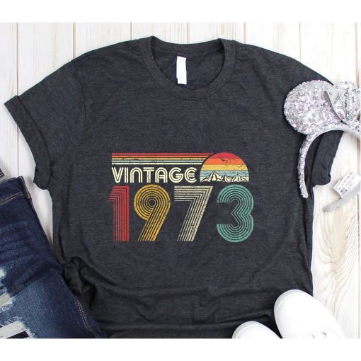 Vintage Retro 1973 50th Birthday Gifts T-Shirt For Men Women