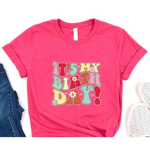 It's My Birthday Retro Groovy Birthday for Youth Girls Teens T-Shirt