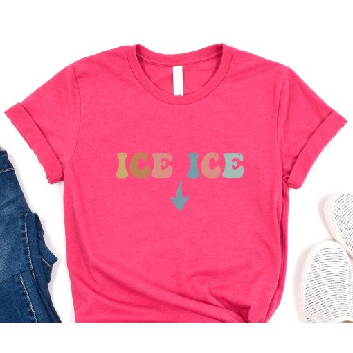 Pregnancy Announcement Shirt for Women, Funny Ice Ice Baby TShirt for Baby Shower, Funny Gift for Expecting Mom Shirt for Baby Announcement