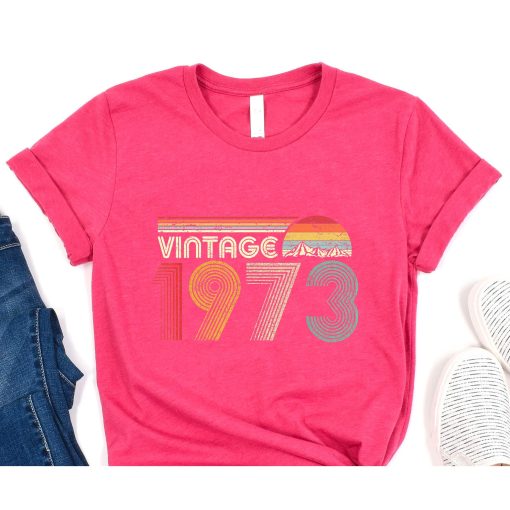 Vintage Retro 1973 50th Birthday Gifts T-Shirt For Men Women