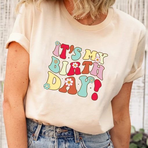 It's My Birthday Retro Groovy Birthday for Youth Girls Teens T-Shirt