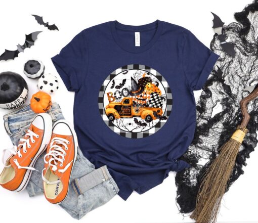 Halloween Boo Tee,Truck full of Pumpkins Spiders,Halloween Party,Halloween shirt,Hocus Pocus Shirt