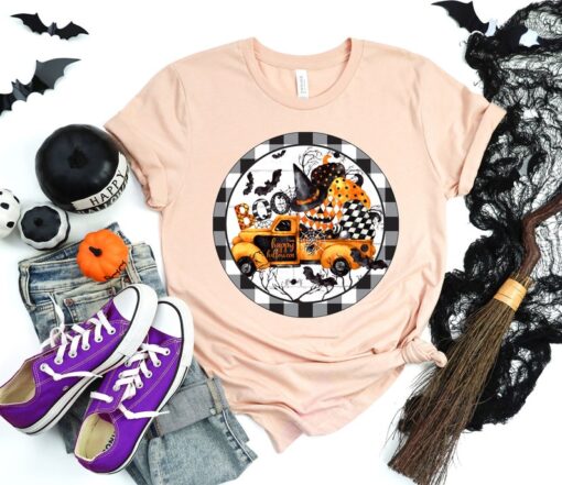 Halloween Boo Tee,Truck full of Pumpkins Spiders,Halloween Party,Halloween shirt,Hocus Pocus Shirt