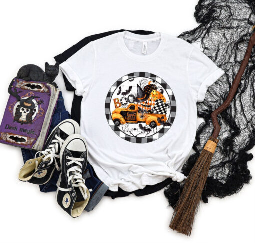 Halloween Boo Tee,Truck full of Pumpkins Spiders,Halloween Party,Halloween shirt,Hocus Pocus Shirt