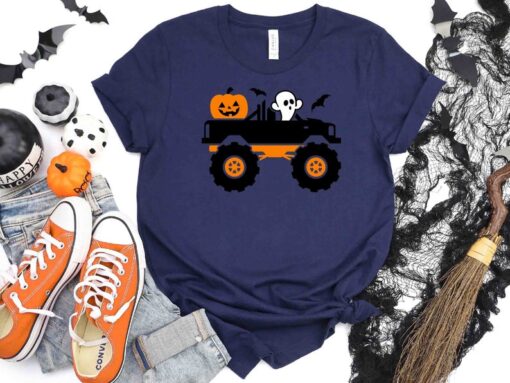 Halloween Monster Truck Shirt, Boy's Halloween Shirt, Boy's Monster Truck Shirt, Truck Halloween Shirt, Toddler Shirt