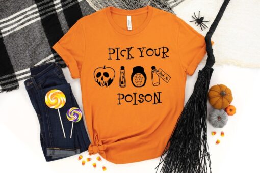 Halloween Shirt,Pick your Poison Shirt,Halloween Shirt For Women,Halloween Gift for Mom,Halloween Matching Shirt