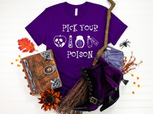 Halloween Shirt,Pick your Poison Shirt,Halloween Shirt For Women,Halloween Gift for Mom,Halloween Matching Shirt