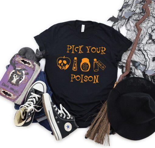 Halloween Shirt,Pick your Poison Shirt,Halloween Shirt For Women,Halloween Gift for Mom,Halloween Matching Shirt