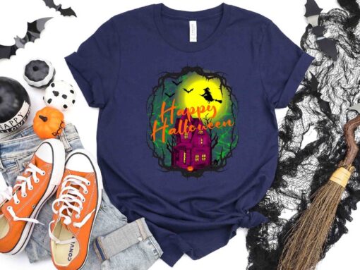 Happy Halloween Shirt, Halloween Shirt, Funny Halloween Shirt, Halloween Shirt with Witch, Halloween Gift