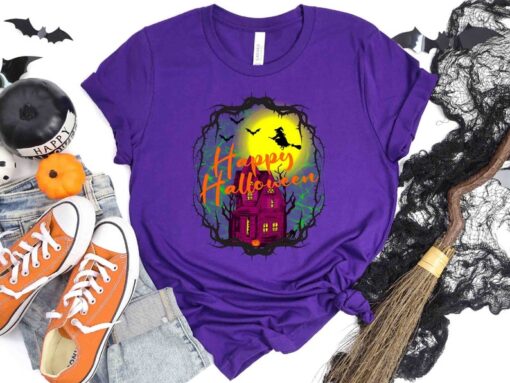 Happy Halloween Shirt, Halloween Shirt, Funny Halloween Shirt, Halloween Shirt with Witch, Halloween Gift