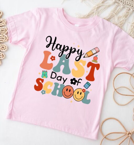 Happy Last Day Of School Groovy Shirt, Summer Break Shirt, Teacher Shirt, End of School Shirt