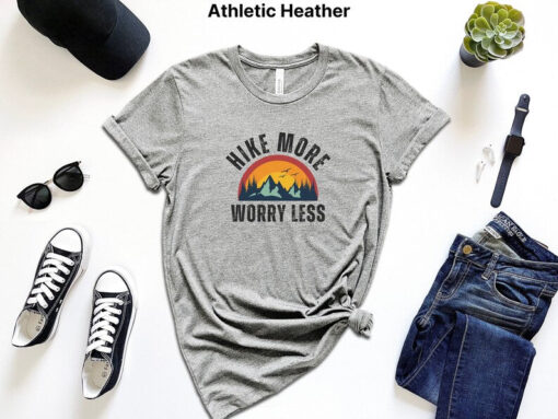 Hike More Worry Less Hiking Shirt Hiking Gifts Men