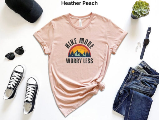 Hike More Worry Less Hiking Shirt Hiking Gifts Men