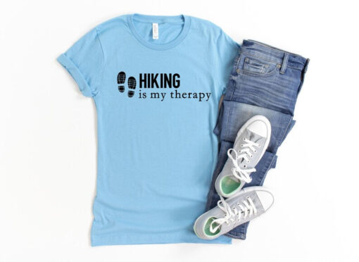 Hiking Is My Therapy Shirt, Unisex Hikers Shirt, Love Hiking Shirt, Hiking Shirt, Gift for Hiker