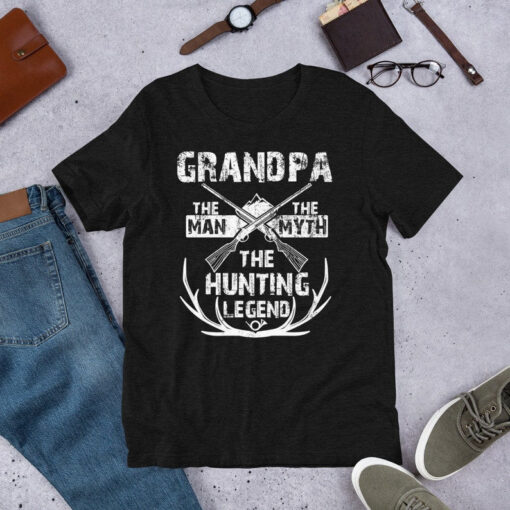 Grandpa The Man The Myth The Hunting Legend Tshirt - Funny Hunter T Shirt