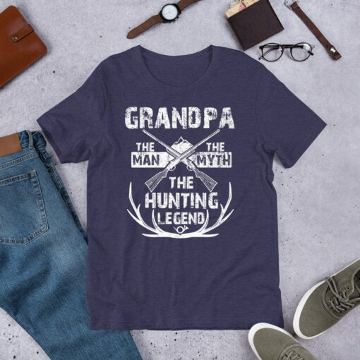 Grandpa The Man The Myth The Hunting Legend Tshirt - Funny Hunter T Shirt