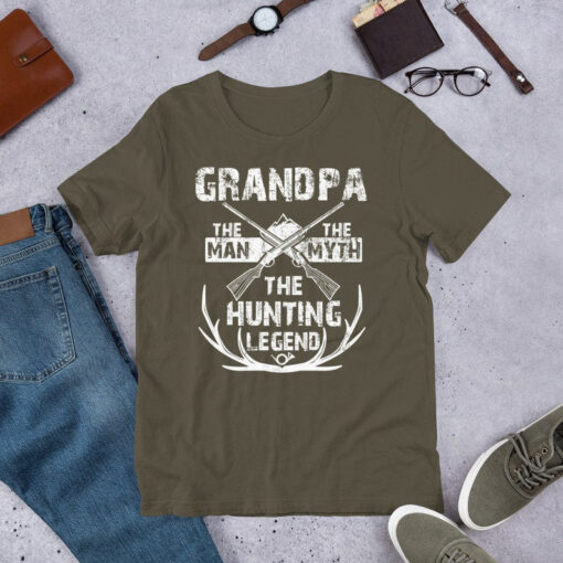 Grandpa The Man The Myth The Hunting Legend Tshirt - Funny Hunter T Shirt