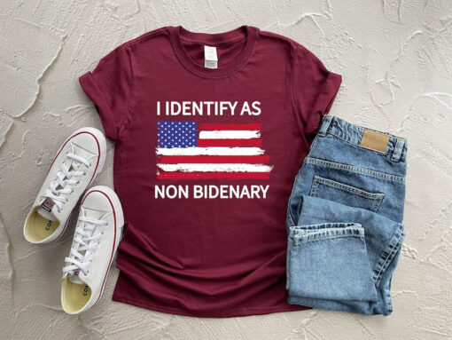 I Identify As Non Bidenary Shirt, Conservative Shirt, Trump Shirt, Anti Biden Shirt, Republican Shirt, Patriot Gift