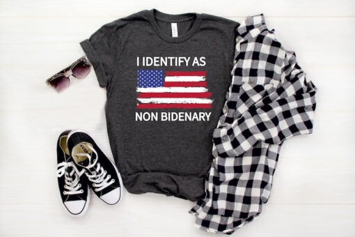 I Identify As Non Bidenary Shirt, Conservative Shirt, Trump Shirt, Anti Biden Shirt, Republican Shirt, Patriot Gift